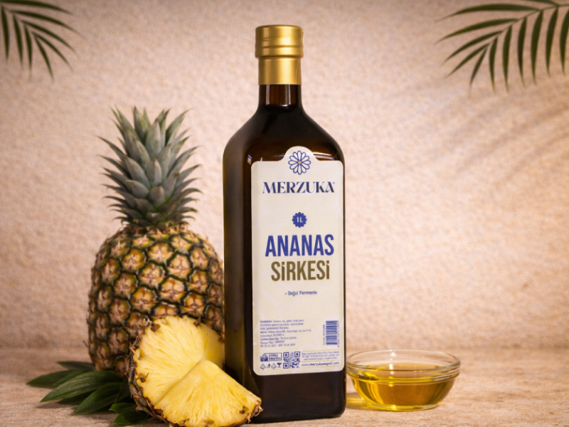 Ananas Sirkesi Merzuka Doğal Fermente 1 Litre