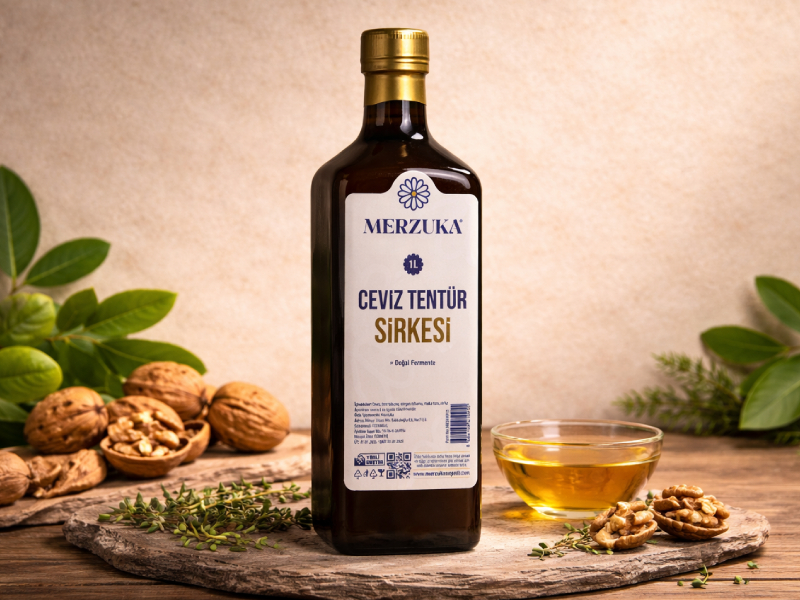 Ceviz Tentür Sirkesi Merzuka Doğal Fermente 1 Litre