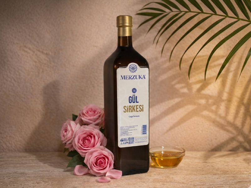 Gül Sirkesi Merzuka Doğal Fermente 1 Litre