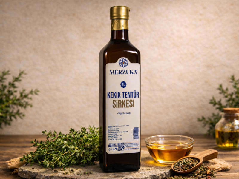 Kekik Tentür Sirkesi Merzuka Doğal Fermente 1 Litre