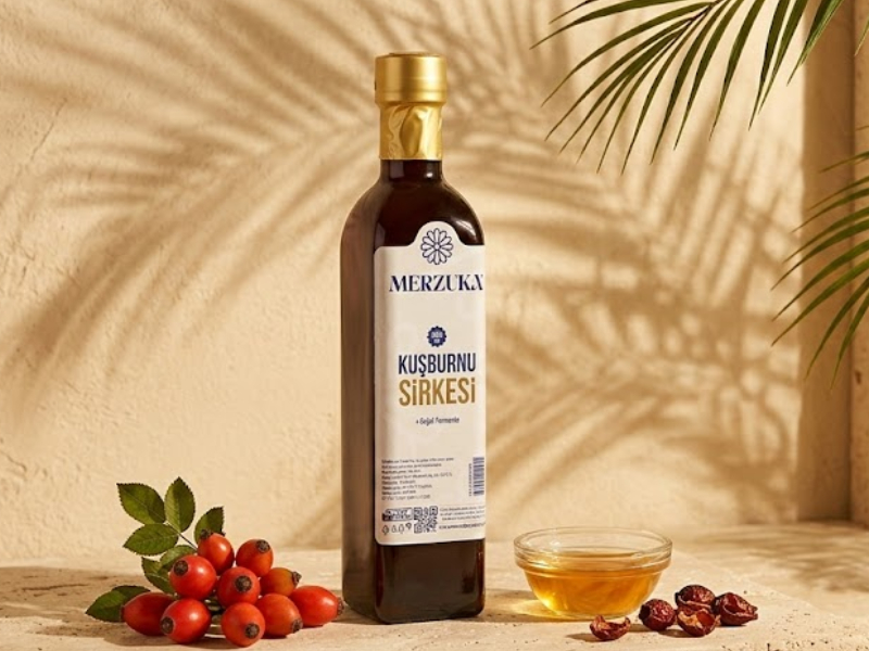Kuşburnu Sirkesi Merzuka Doğal Fermente