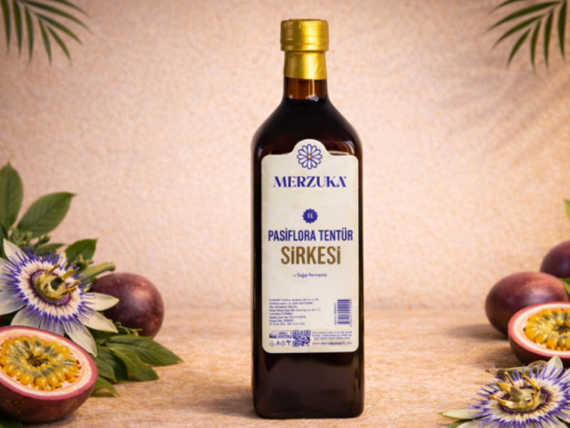 Pasiflora Tentür Sirkesi Merzuka Doğal Fermente 1 Litre