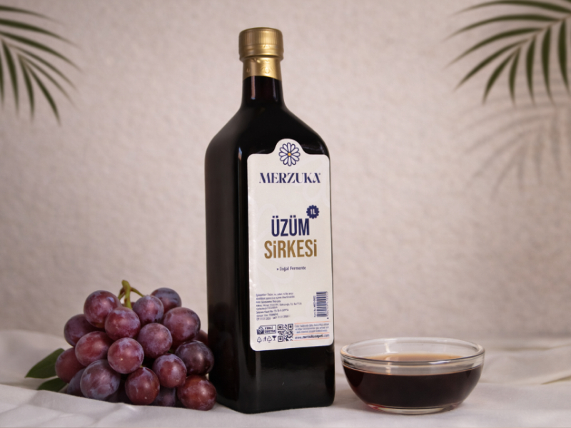 Üzüm Sirkesi Merzuka Doğal Fermente 1 Litre